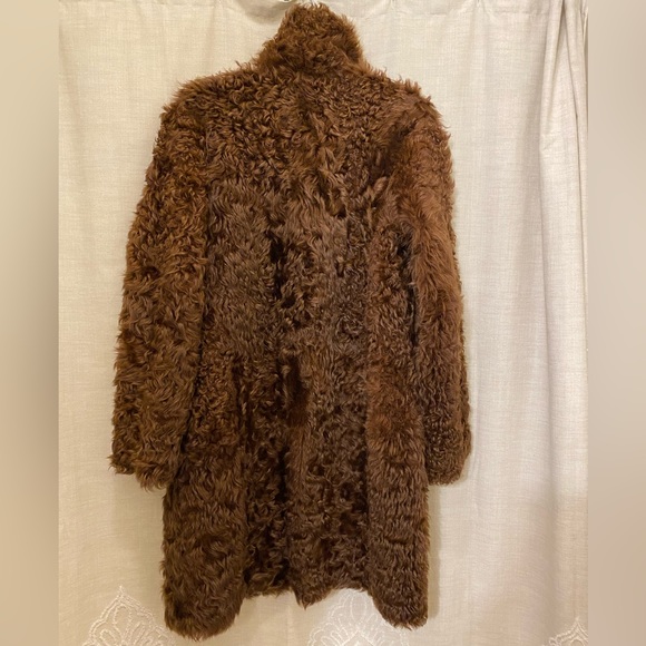 Vince reversible lamb leather shearling fur coat - Picture 7 of 11